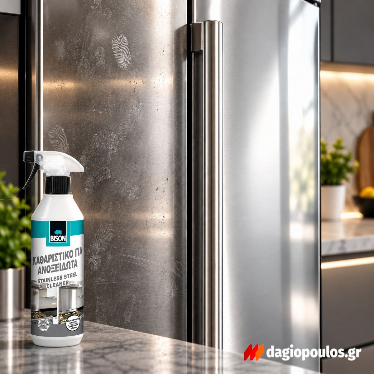 Bison Stainless Steel Cleaner Καθαριστικό Για Ανοξείδωτες Επιφάνειες