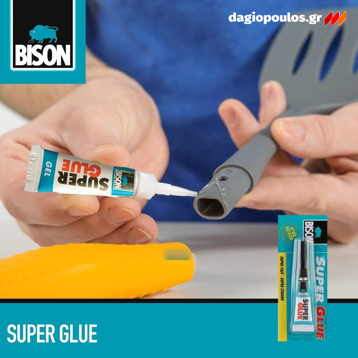 Bison Super Glue Κόλλα Στιγμής 1+1 ΔΩΡΟ 2x3gr