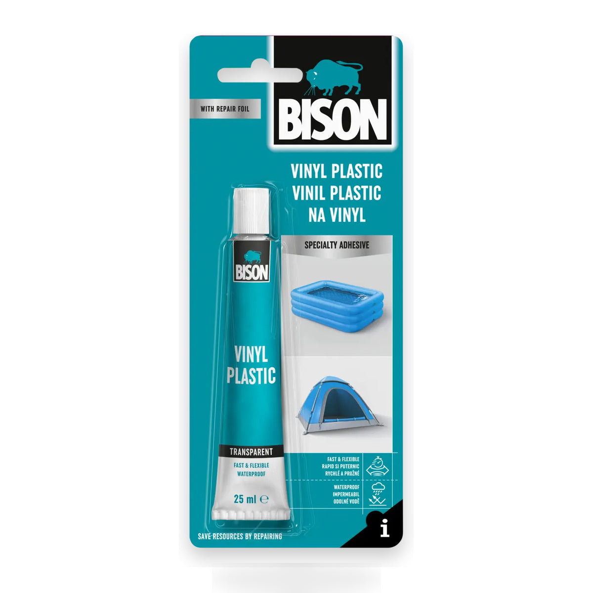 Bison Vinyl Plastic Κόλλα Βινυλικών & Μαλακών Πλαστικών 25ml