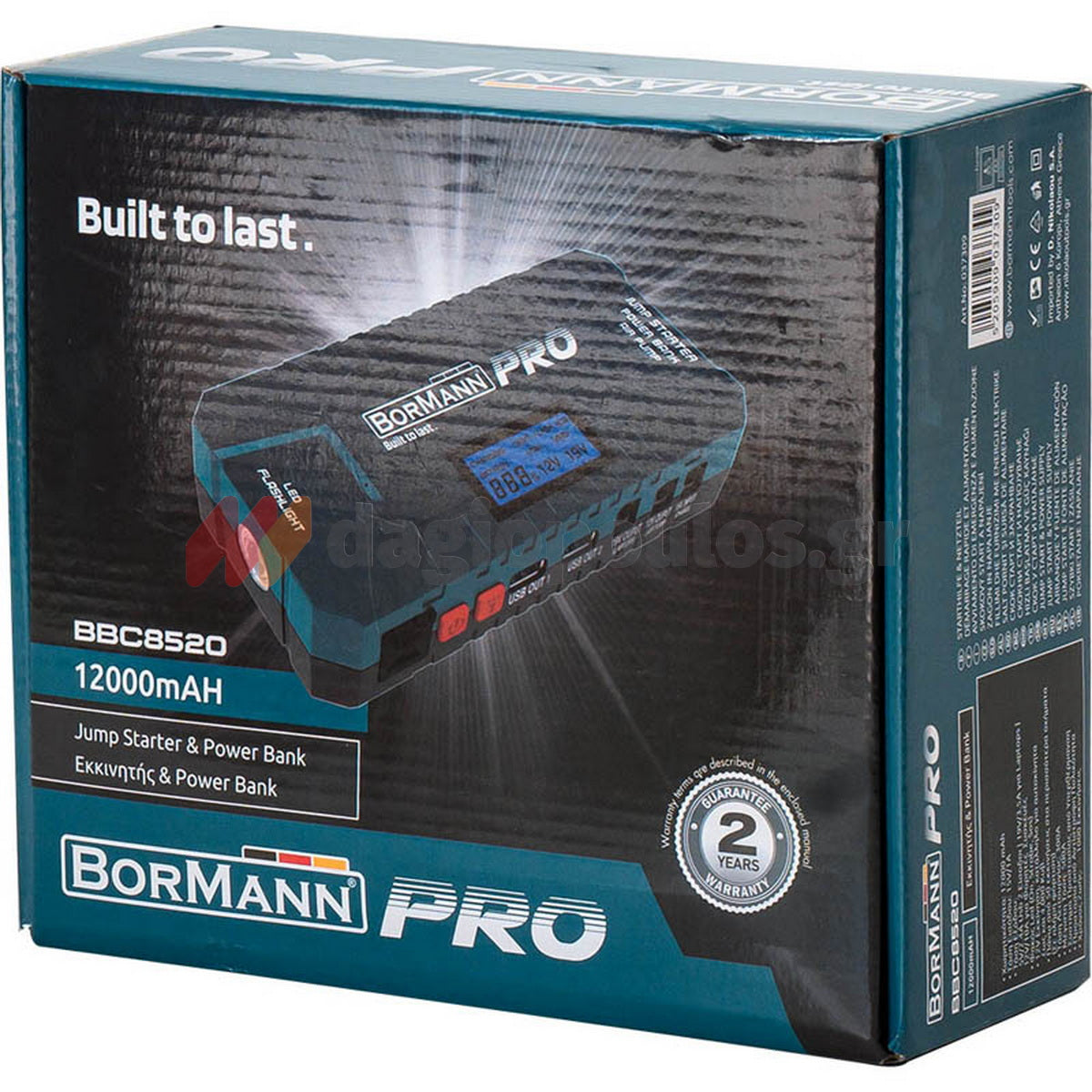 BORMANN Pro BBC8520 Εκκινητής - Power Bank 12000Mah 500Α