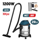 BORMANN Pro BVC2610 Επαγγελματική Σκούπα Υγρών / Στερεών 1200W Με Ανοξείδωτο Κάδο 20Ltr