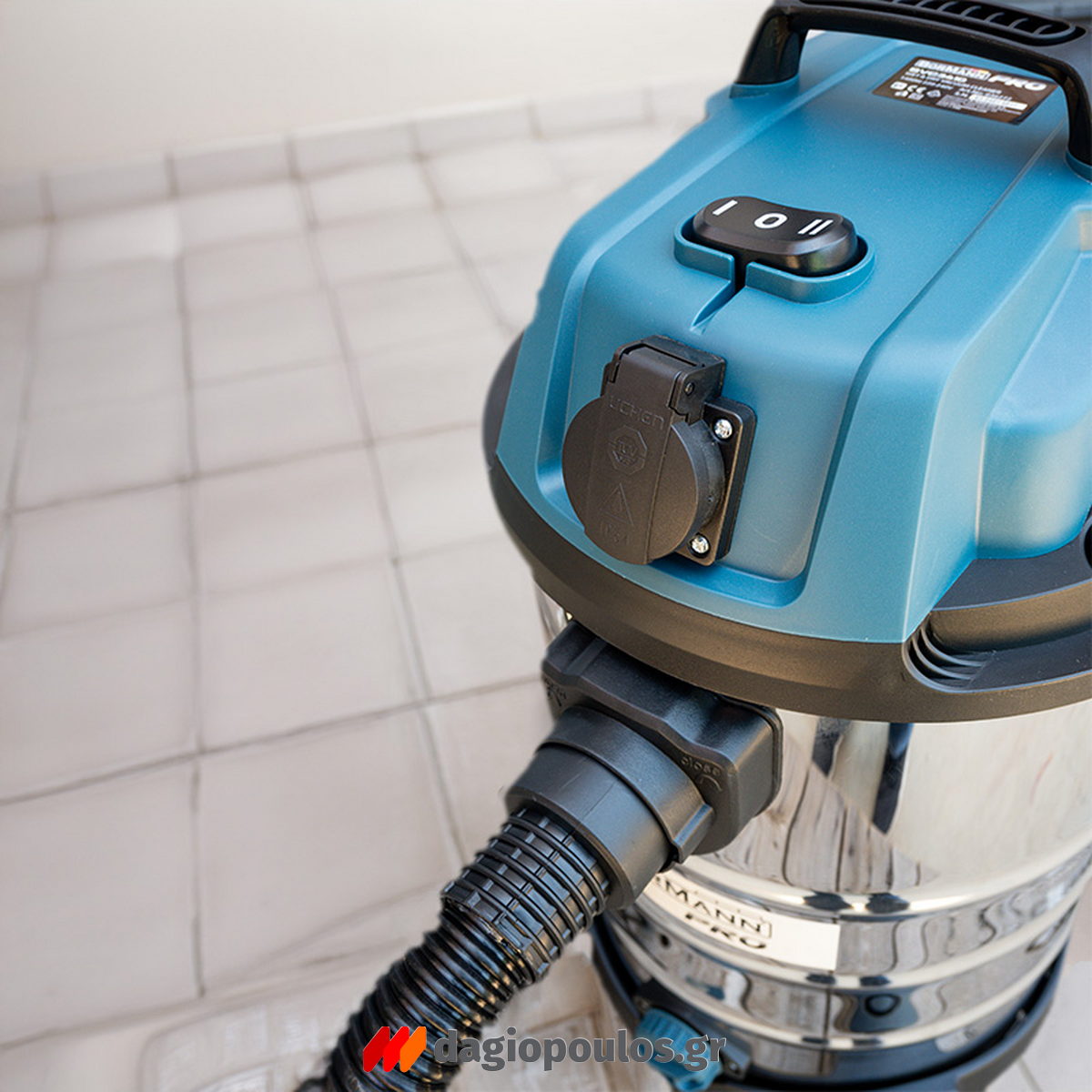 BORMANN Pro BVC3410 Επαγγελματική Ηλεκτρική Σκούπα Υγρών / Στερεών 1400W Με Κάδο 30Ltr