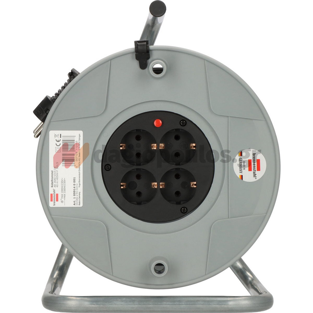 Brennenstuhl AK 260 1099140001 IP20 Μπαλαντέζα Ρεύματος Σε Καρούλι Με Καλώδιο H05VV-F 3G1,5 x 40mtr