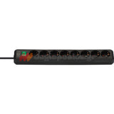 Brennenstuhl EcoLine 1159300018 Πολύπριζο Με Διακόπτη 8 Θέσεων Μαύρο