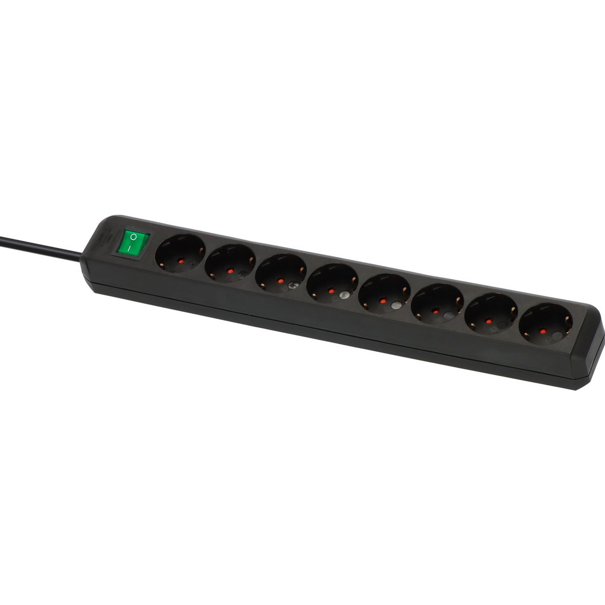 Brennenstuhl EcoLine 1159300018 Πολύπριζο Με Διακόπτη 8 Θέσεων Μαύρο