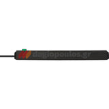 Brennenstuhl EcoLine 1159300018 Πολύπριζο Με Διακόπτη 8 Θέσεων Μαύρο