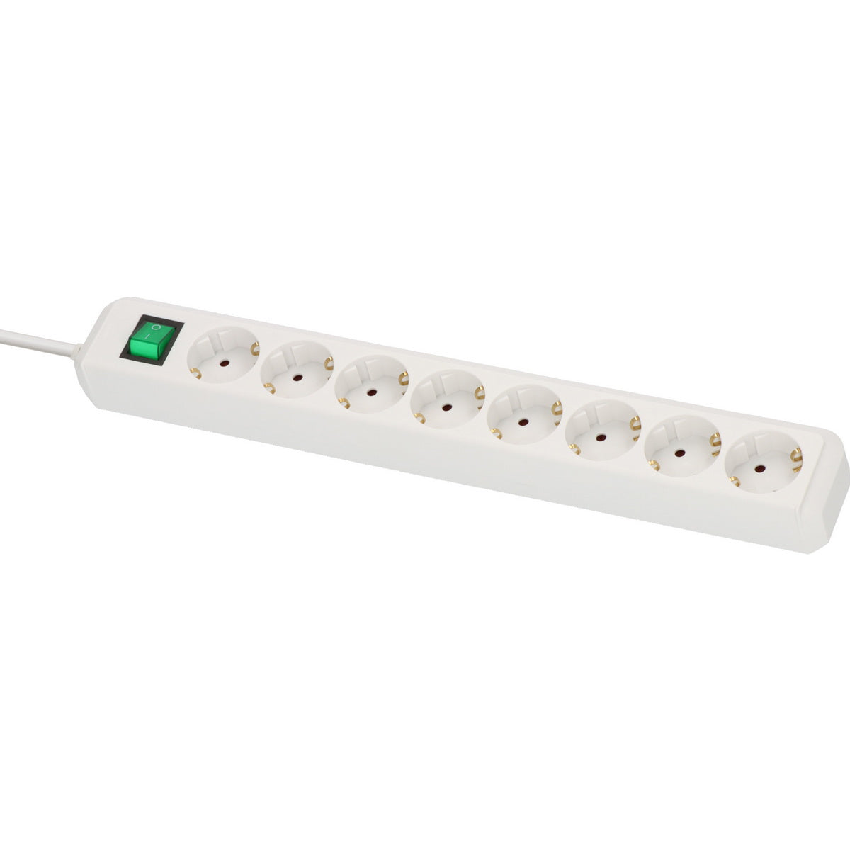 Brennenstuhl Eco-Line Πολύπριζο 8 Θέσεων Με Διακόπτη Λευκό