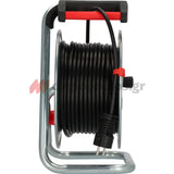 Brennenstuhl Garant S 4 E 1195056 IP20 Μπαλαντέζα Ρεύματος Σε Μεταλλικό Καρούλι Με Καλώδιο H05VV-F 3G1,5 x 25mtr