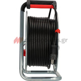 Brennenstuhl Garant S 4 E 1195066 IP20 Μπαλαντέζα Ρεύματος Σε Μεταλλικό Καρούλι Με Καλώδιο H05VV-F 3G1,5 x 50mtr