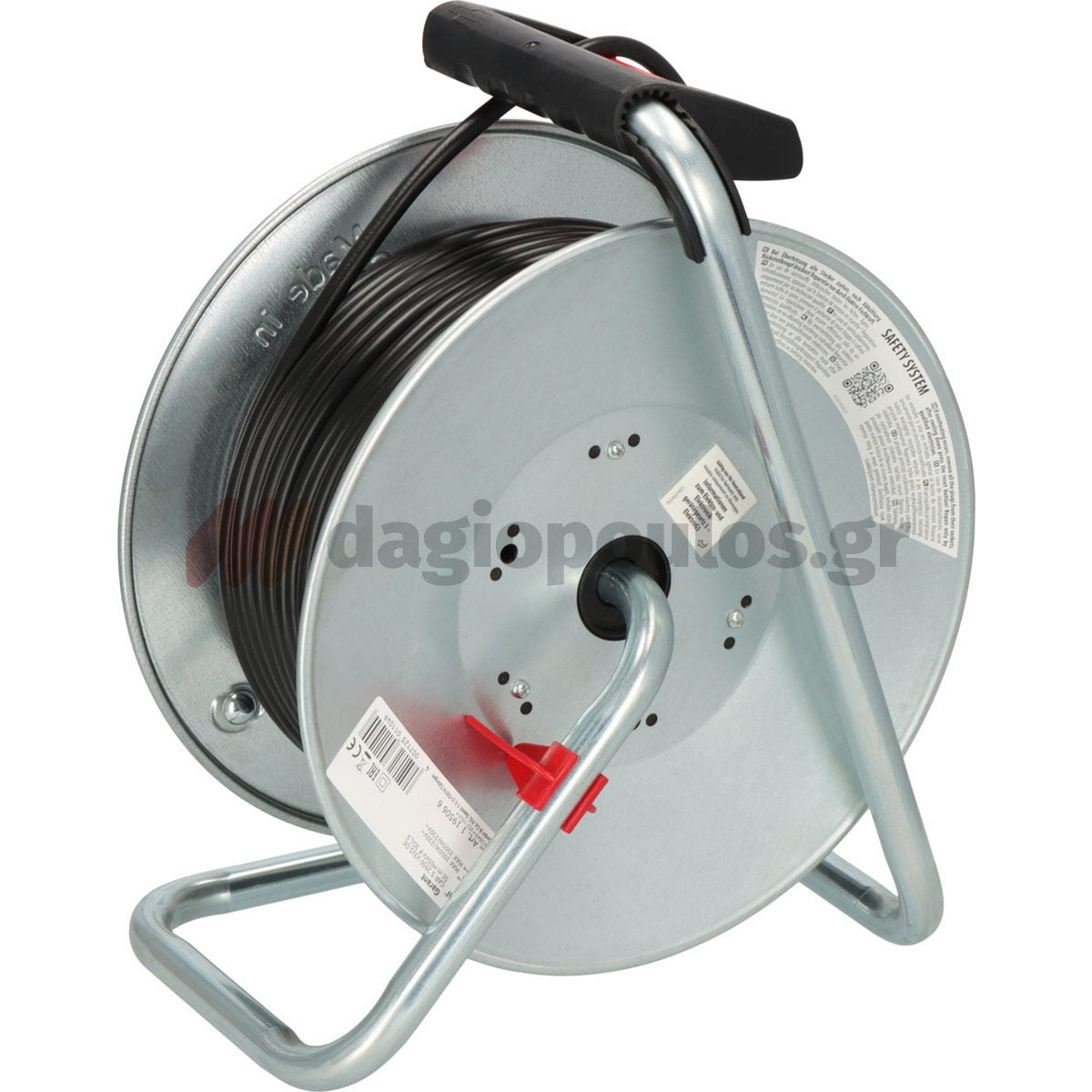 Brennenstuhl Garant S 4 E 1195066 IP20 Μπαλαντέζα Ρεύματος Σε Μεταλλικό Καρούλι Με Καλώδιο H05VV-F 3G1,5 x 50mtr