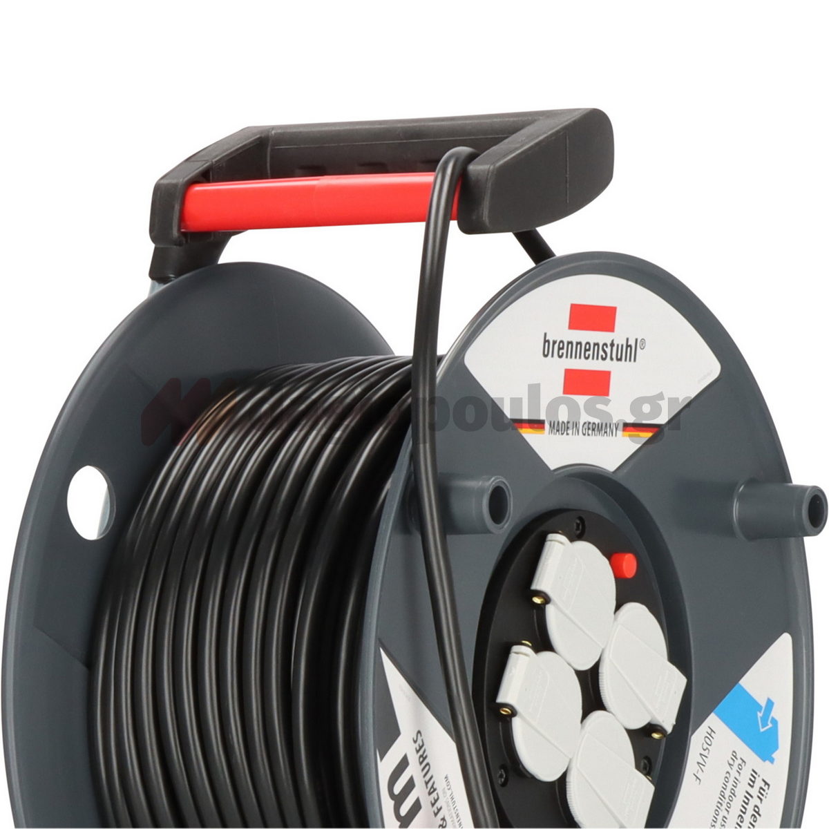 Brennenstuhl Garant E 1205066 IP20 Μπαλαντέζα Ρεύματος Σε Καρούλι Με Καλώδιο H05VV-F 3G1,5 x 50mtr