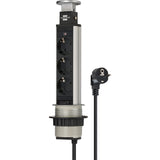 Brennenstuhl Tower 3 Πολύπριζο Ασφαλείας 3 Θέσεων με Διακόπτη και Καλώδιο 2m