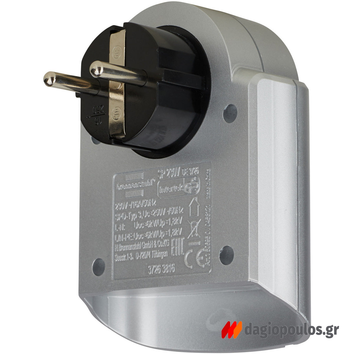 Brennenstuhl Primera-Line DT 1506950 Αντάπτορας Προστασίας Υπέρτασης 13.500A Ασημί