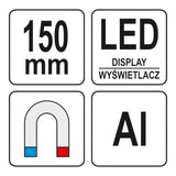 Yato YT-30395 ΑΛΦΑΔΙ ΨΗΦΙΑΚΟ LED 150MM