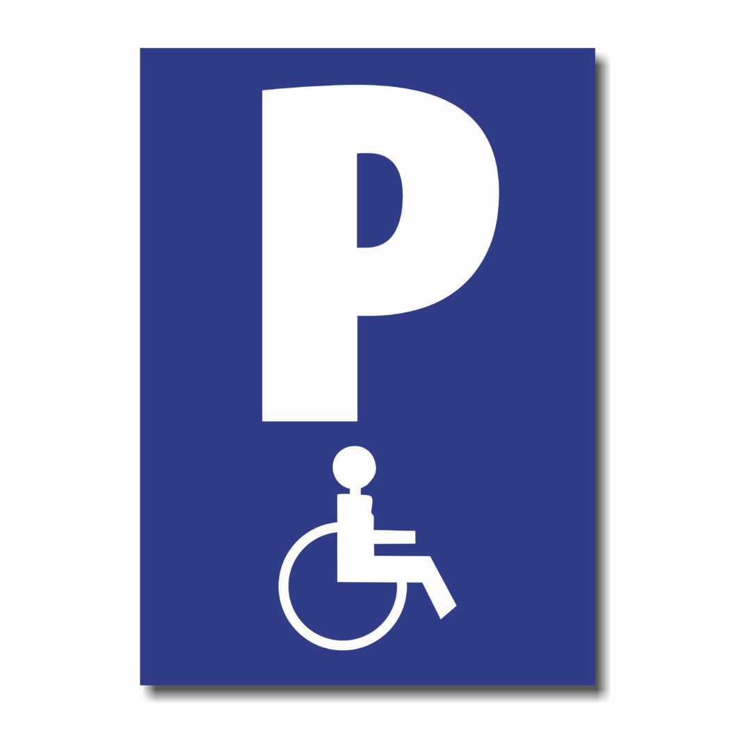 Πινακίδα Σήμανσης Αλουμινίου "PARKING ΑΜΕΑ" 350mm x 250mm ΑΝΑΚΛΑΣΤΙΚΗ