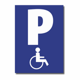 Πινακίδα Σήμανσης Αλουμινίου "PARKING ΑΜΕΑ" 350mm x 250mm ΑΝΑΚΛΑΣΤΙΚΗ