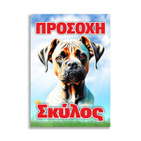 Πινακίδα Σήμανσης PVC “Προσοχή Σκύλος” 200mm x 300mm