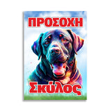 Πινακίδα Σήμανσης PVC “Προσοχή Σκύλος” 200mm x 300mm