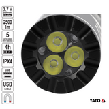 Yato YT-085613 Φακός Επαναφορτιζόμενος 2500Lm