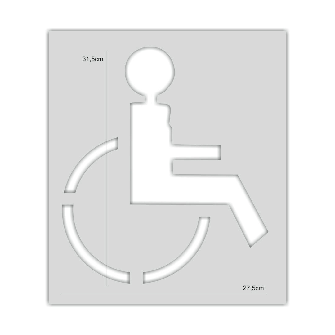 Stencil Σήμανσης Διαδρόμου - Θέσης Αναπηρικού Πάρκινγκ ΑΜΕΑ