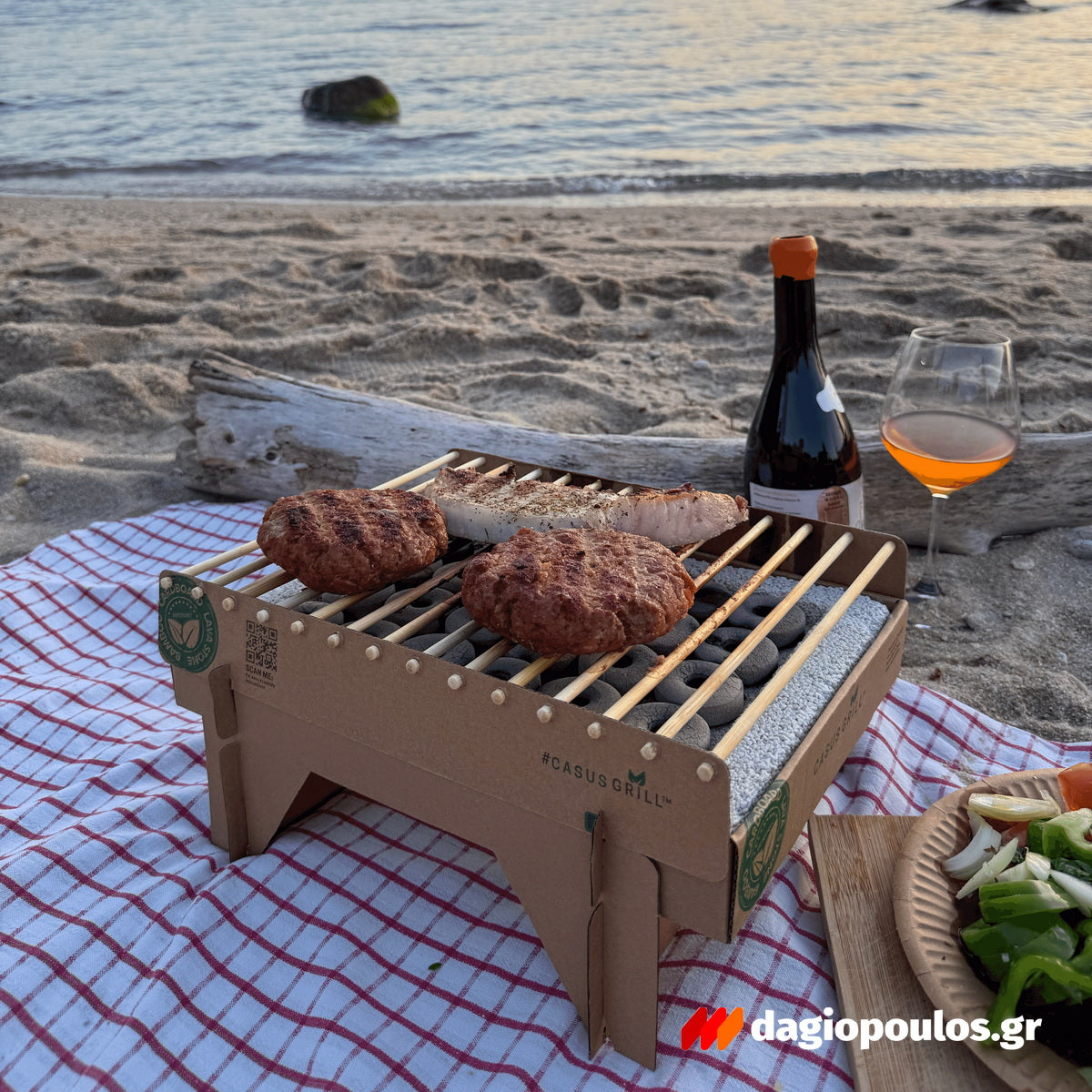 CasusGrill Οικολογική Βιοδιασπώμενη Ψησταριά ΒΒQ Μιάς Χρήσης