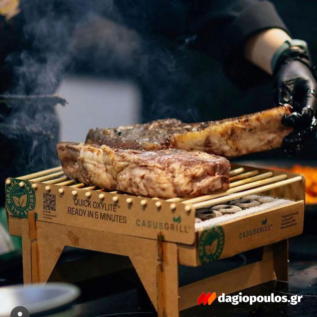 CasusGrill Οικολογική Βιοδιασπώμενη Ψησταριά ΒΒQ Μιάς Χρήσης