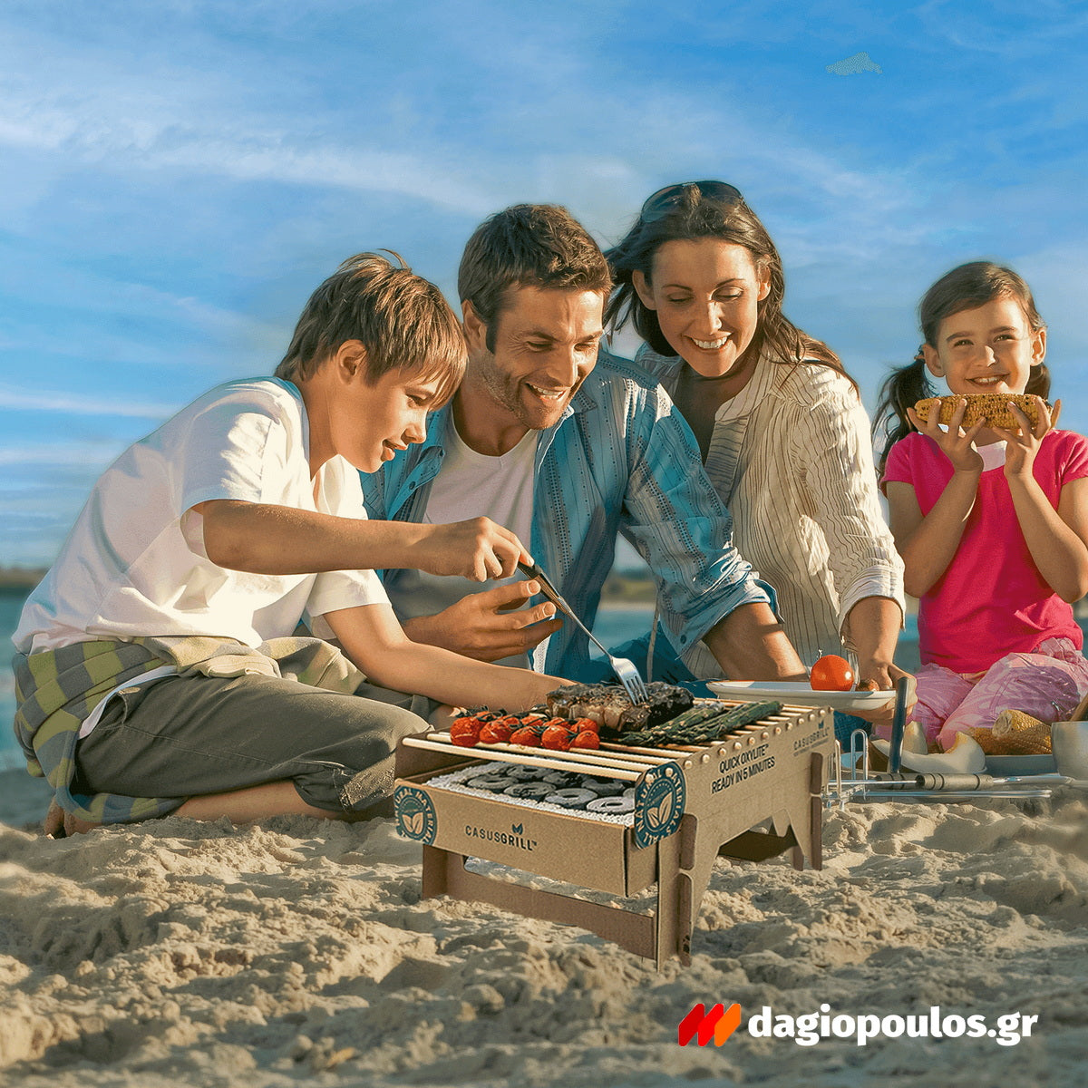 CasusGrill Οικολογική Βιοδιασπώμενη Ψησταριά ΒΒQ Μιάς Χρήσης