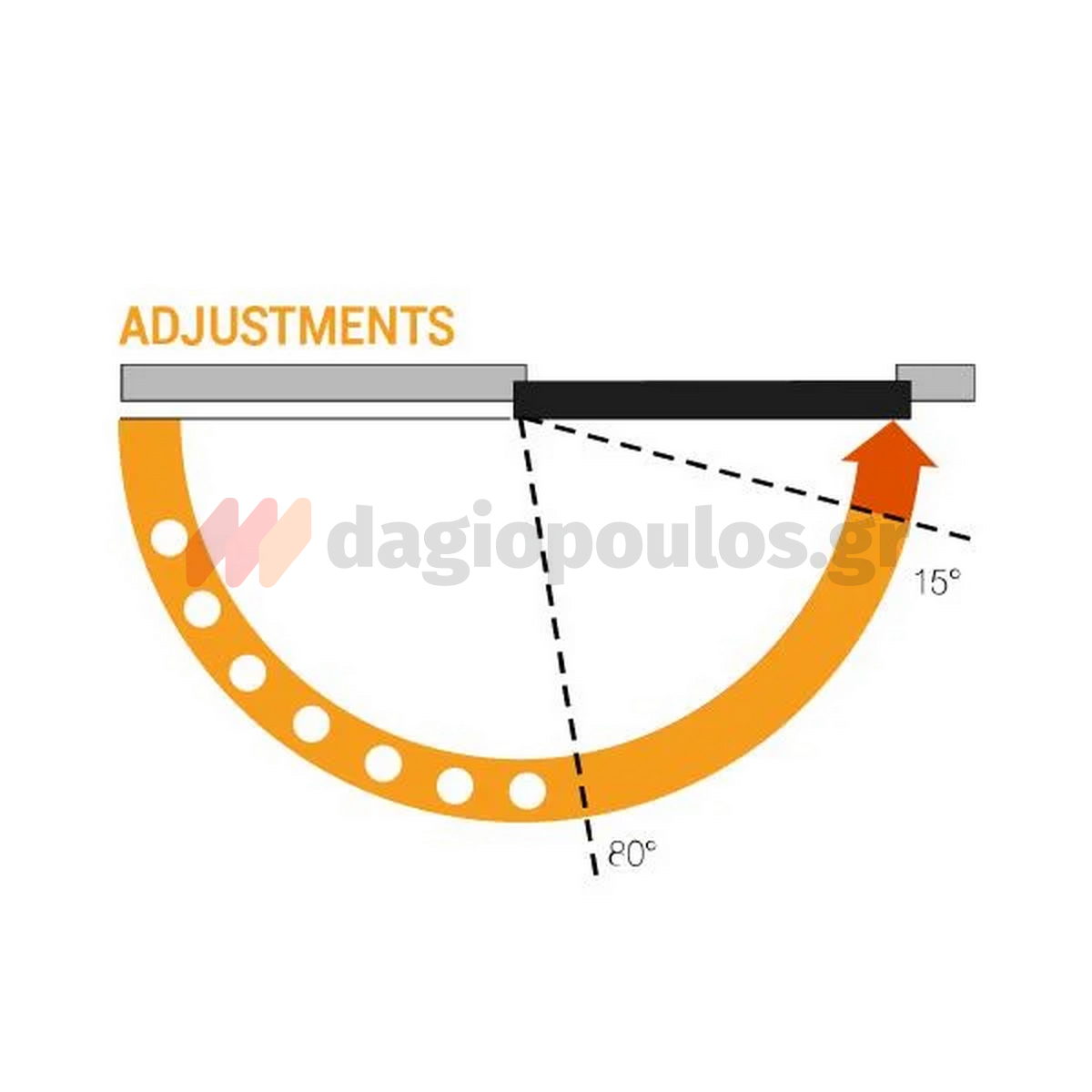 Cisa 60470 Μηχανισμός Επαναφοράς Θυρών (Σούστα) Ρυθμιζόμενος 80Kg ΜΑΥΡΟΣ