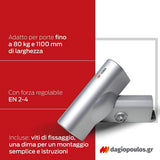 Cisa C1416 Μηχανισμός Επαναφοράς Πόρτας (Σούστα) Ρυθμιζόμενος 80kg Με Στοπ ΛΕΥΚΟΣ