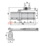 Cisa C1510 Μηχανισμός Επαναφοράς Θυρών (Σούστα) Ρυθμιζόμενος 80Kg ΛΕΥΚΟΣ
