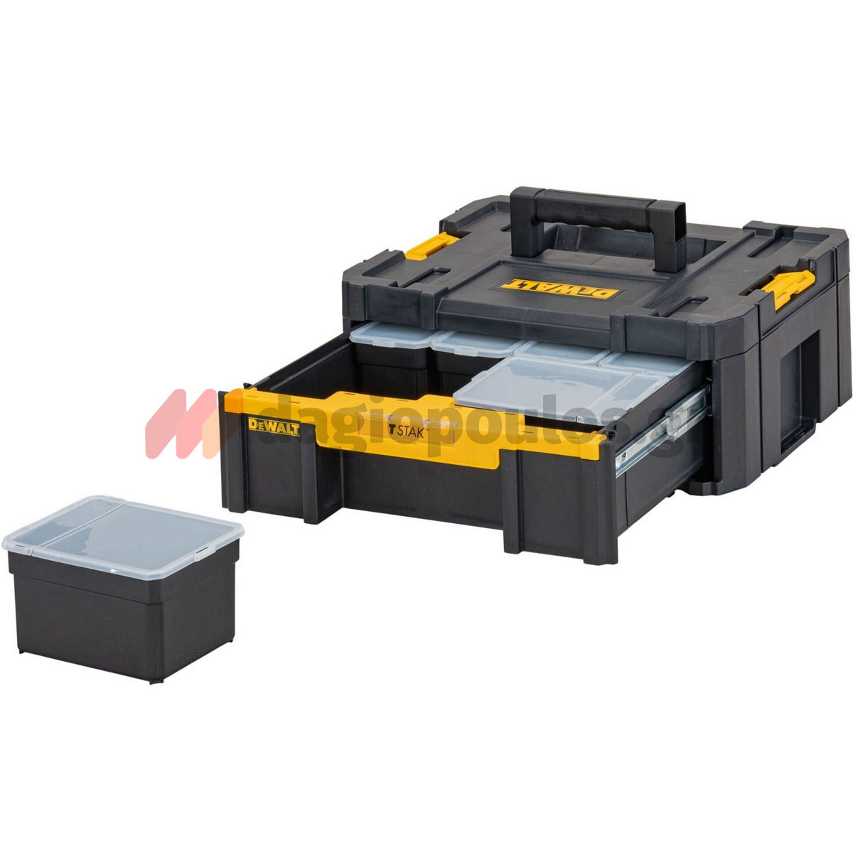 DeWalt DWST1-70705 T-Stak Εργαλειοθήκη Συρταριέρα Με Organiser & 6 Κύπελα Θήκες