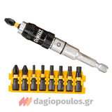 DeWalt DT70578T-QZ Συλλογή Μύτες FlexTorQ Με Προέκταση Μαγνητική Σπαστή Σετ 10 Τεμ