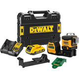 DeWalt DCE089D1G18-GB Αλφάδι Λέιζερ 3 x 360° 12V / 18V XR® Li-Ion Πολλαπλών Γραμμών Πράσινο Με Μπαταρία 2.0Ah - Βαλίτσα T-Stak