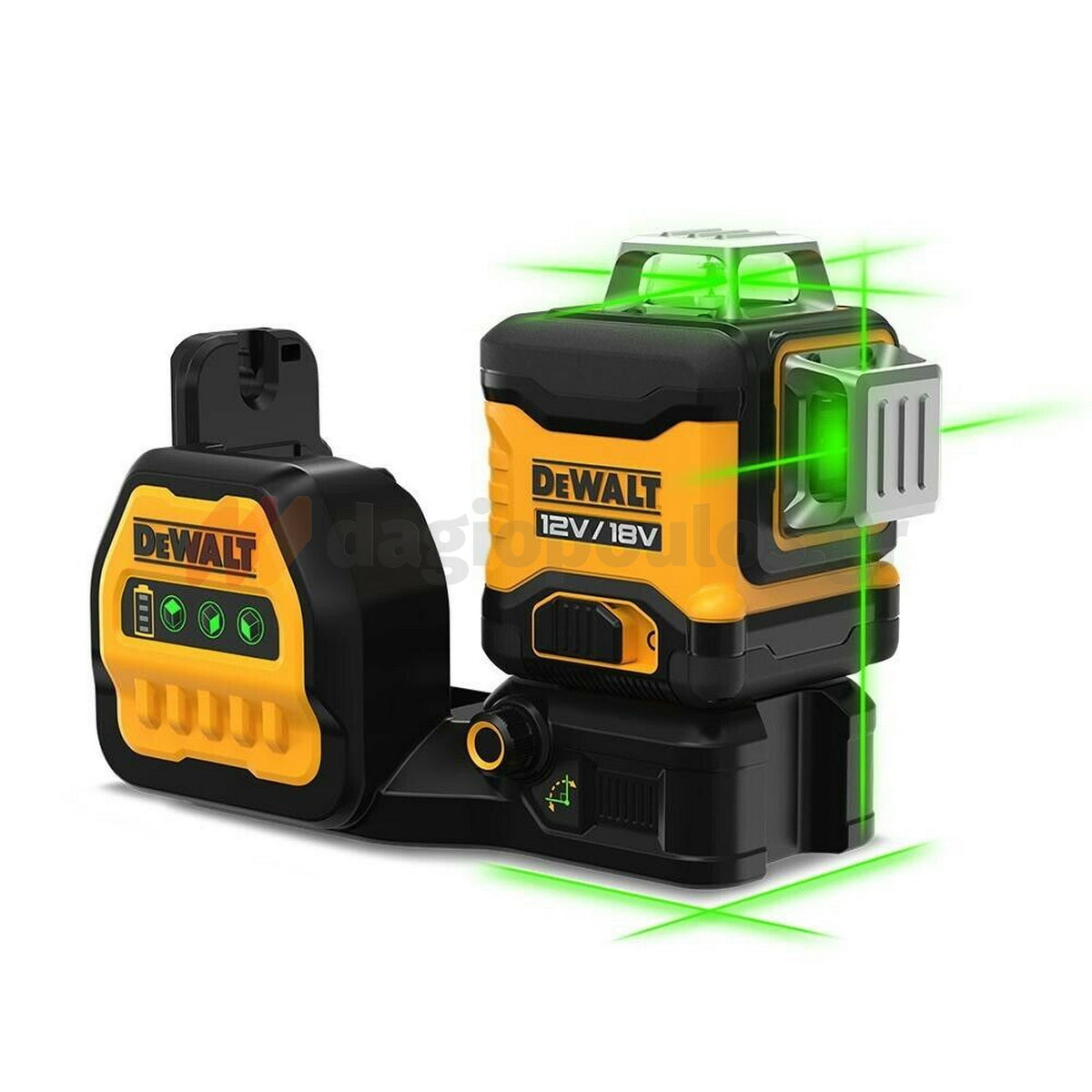 DeWalt DCE089D1G18-GB Αλφάδι Λέιζερ 3 x 360° 12V / 18V XR® Li-Ion Πολλαπλών Γραμμών Πράσινο Με Μπαταρία 2.0Ah - Βαλίτσα T-Stak