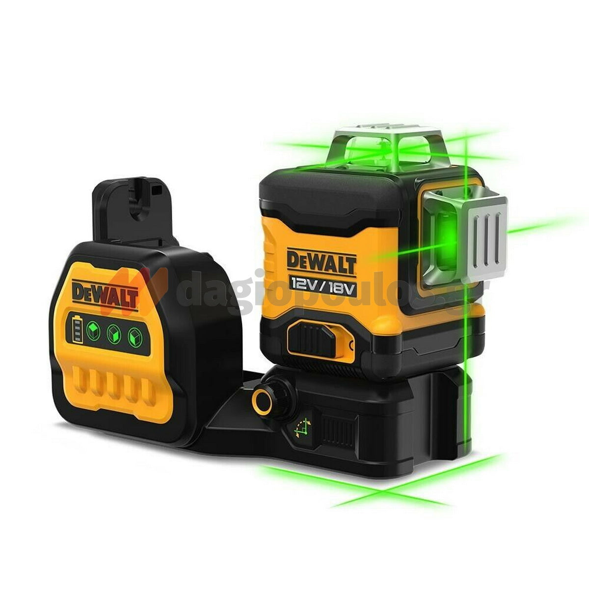 DeWalt DCE089D1G18-GB Αλφάδι Λέιζερ 3 x 360° 12V / 18V XR® Li-Ion Πολλαπλών Γραμμών Πράσινο Με Μπαταρία 2.0Ah - Βαλίτσα T-Stak