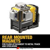DeWalt DCE089D1G Αλφάδι Laser 12V Πολλαπλών Γραμμών Πράσινο 3x360° Με Μπατ.2.0Ah - Φορτιστή - Βαλίτσα