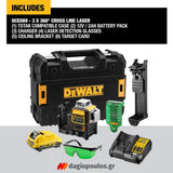 DeWalt DCE089D1G Αλφάδι Laser 12V Πολλαπλών Γραμμών Πράσινο 3x360° Με Μπατ.2.0Ah - Φορτιστή - Βαλίτσα