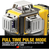 DeWalt DCE089D1G Αλφάδι Laser 12V Πολλαπλών Γραμμών Πράσινο 3x360° Με Μπατ.2.0Ah - Φορτιστή - Βαλίτσα