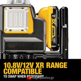 DeWalt DCE089D1G Αλφάδι Laser 12V Πολλαπλών Γραμμών Πράσινο 3x360° Με Μπατ.2.0Ah - Φορτιστή - Βαλίτσα