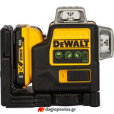 DeWalt DCE089D1G Αλφάδι Laser 12V Πολλαπλών Γραμμών Πράσινο 3x360° Με Μπατ.2.0Ah - Φορτιστή - Βαλίτσα