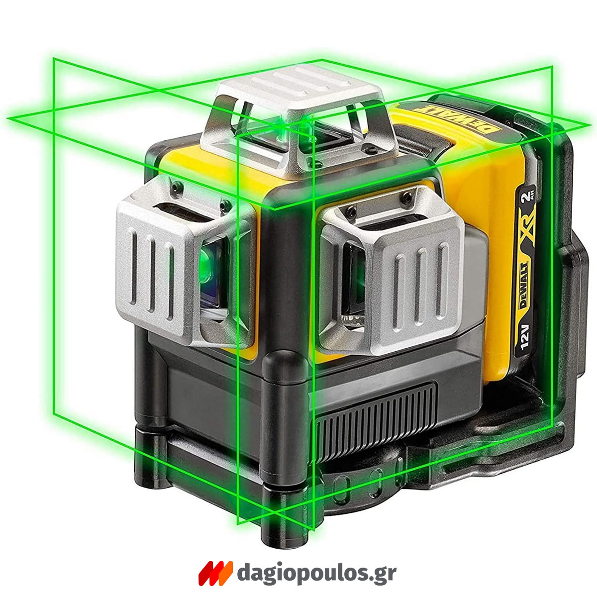 DeWalt DCE089D1G Αλφάδι Laser 12V Πολλαπλών Γραμμών Πράσινο 3x360° Με Μπατ.2.0Ah - Φορτιστή - Βαλίτσα