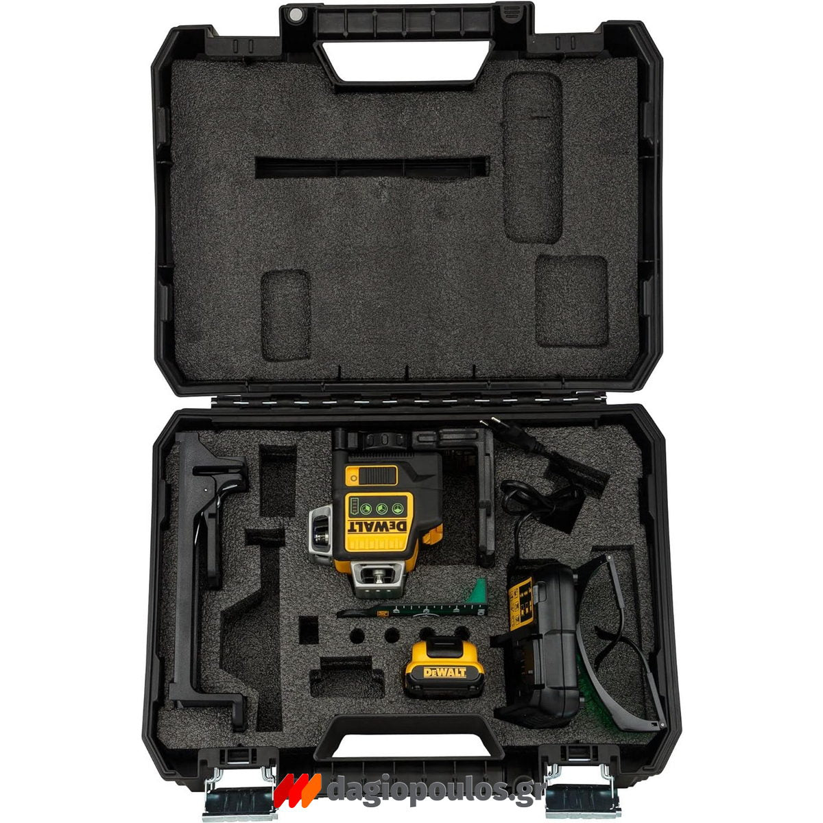 DeWalt DCE089D1G Αλφάδι Laser 12V Πολλαπλών Γραμμών Πράσινο 3x360° Με Μπατ.2.0Ah - Φορτιστή - Βαλίτσα