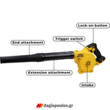 DeWalt DCV100-XJ Φυσερό (Φυσητήρας) Αναρροφητήρας Μπαταρίας 18V Li-Ion SOLO