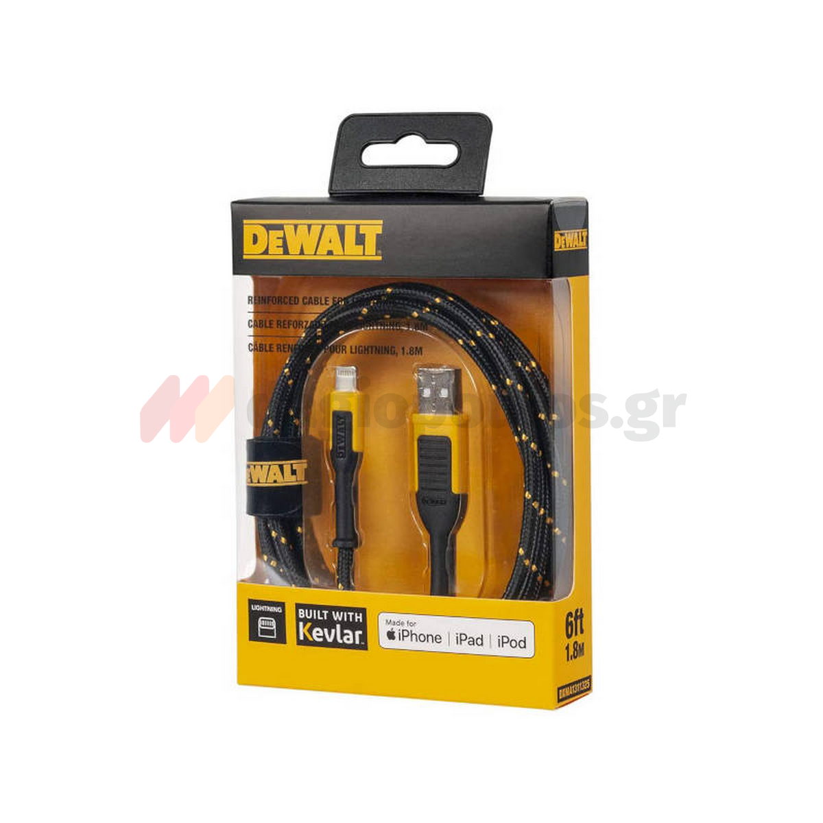 DeWalt 131 1325DWG Ενισχυμένο Καλώδιο USB-A σε Lightning 1.8mtr