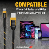 DeWalt 1311359DWG Ενισχυμένο Καλώδιο USB-A σε Lightning 1.2mtr