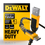 DeWalt 1311348DWG Ενισχυμένο Καλώδιο USB-A σε Type-C 1.8mtr