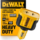 DeWalt 1410484DWG Φορτιστής Αυτοκινήτου 2 Θυρών Type-C 120W
