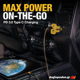 DeWalt 1410484DWG Φορτιστής Αυτοκινήτου 2 Θυρών Type-C 120W