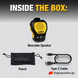 DeWalt 1901148DWG Φορετό Ηχείο Bluetooth με Κλιπ & Μαγνήτη PRO