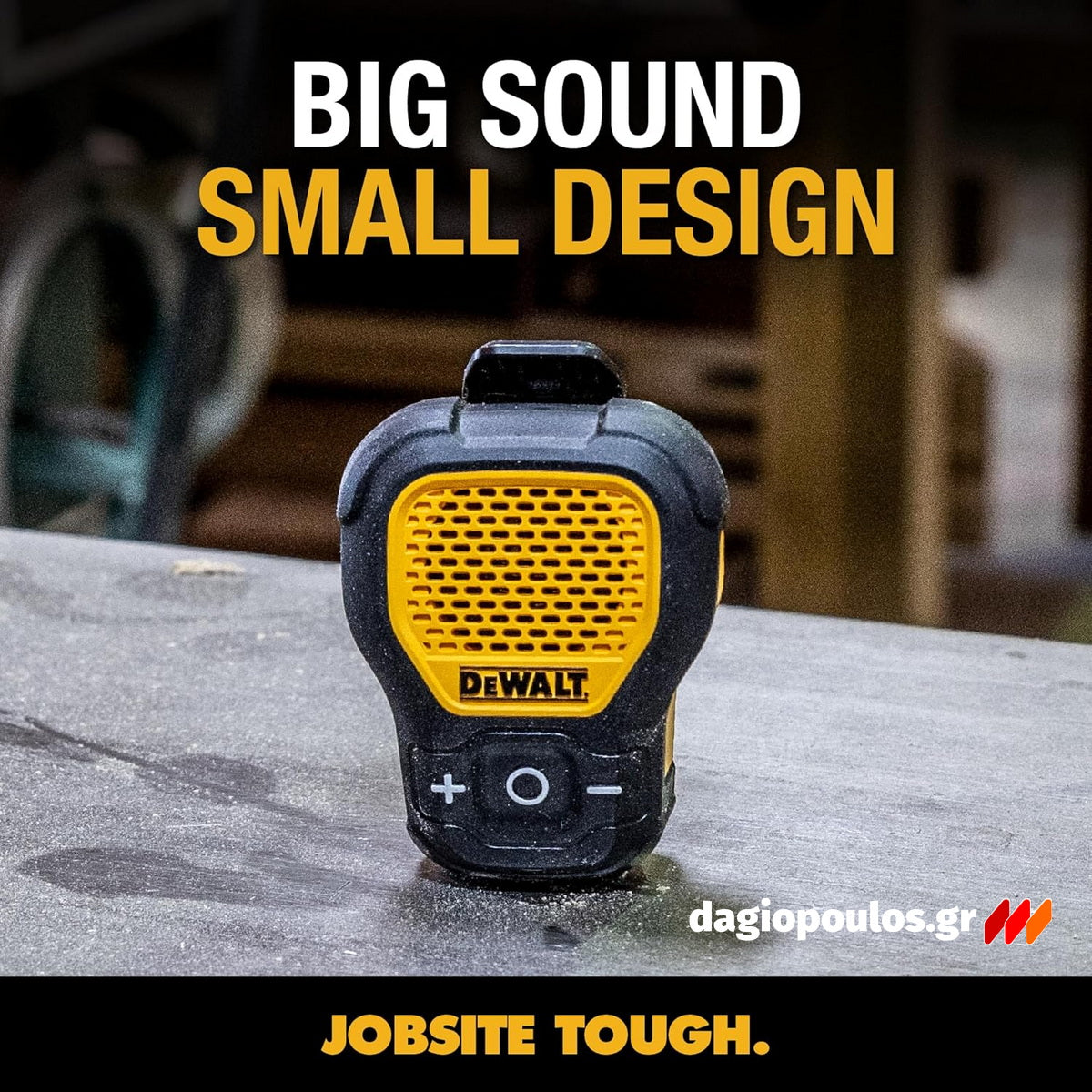 DeWalt 1901148DWG Φορετό Ηχείο Bluetooth με Κλιπ & Μαγνήτη PRO